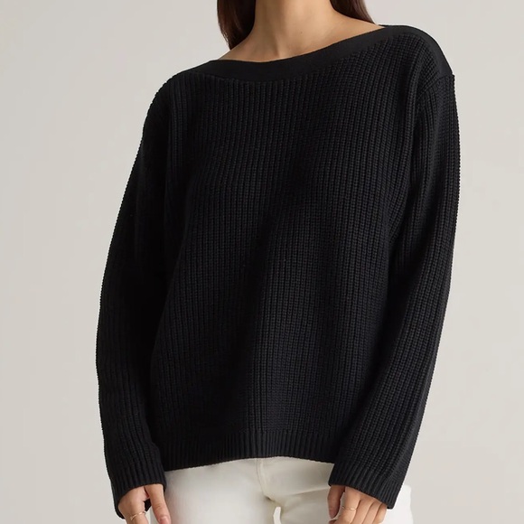 NWT SET/2 QUINCE 100% Organic Cotton Fisherman Boatneck Sweater SMALL NWT RARE! - Picture 3 of 11